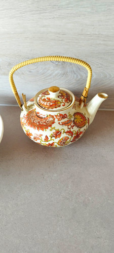 Teekanne keramik l floral - 1,2,